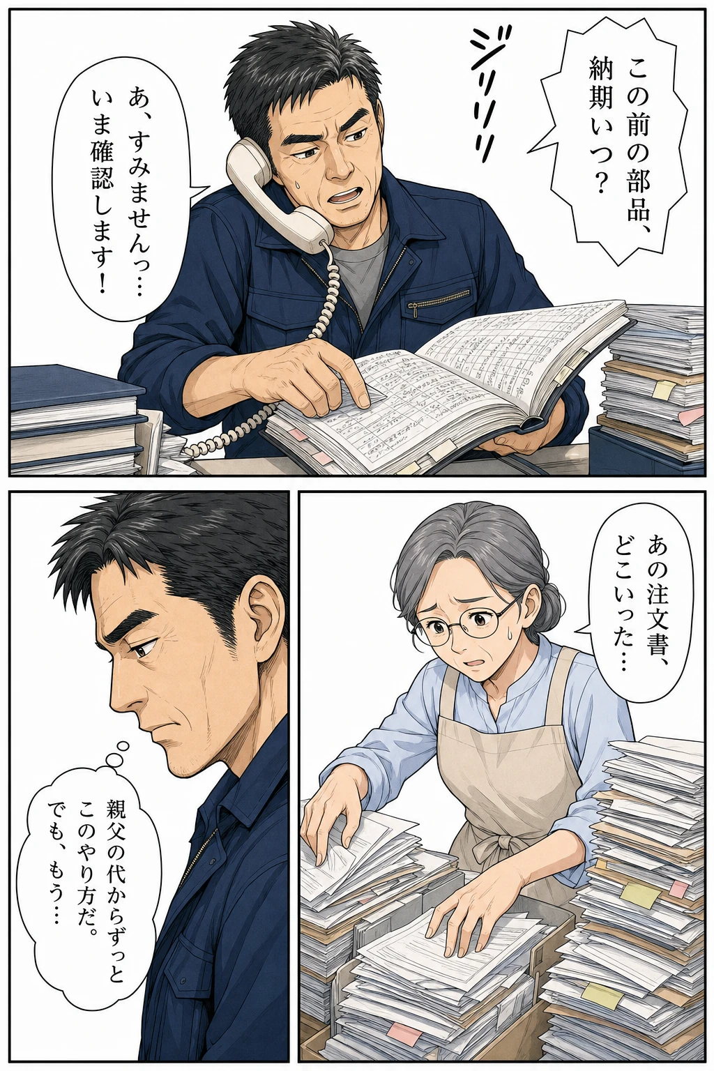 2ページ目｜鳴り続ける電話と探し物